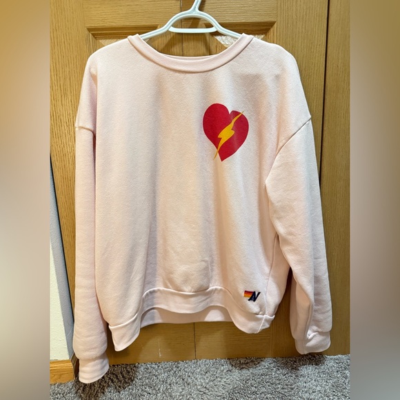 Aviator Nation Bolt Heart Relaxed Crew Sweatshirt - Picture 3 of 6